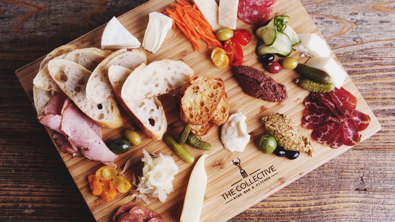 The Collective's signature cheese & charcuterie board